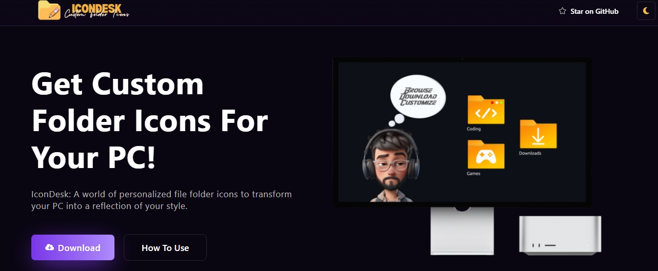 IconDesk website preview image